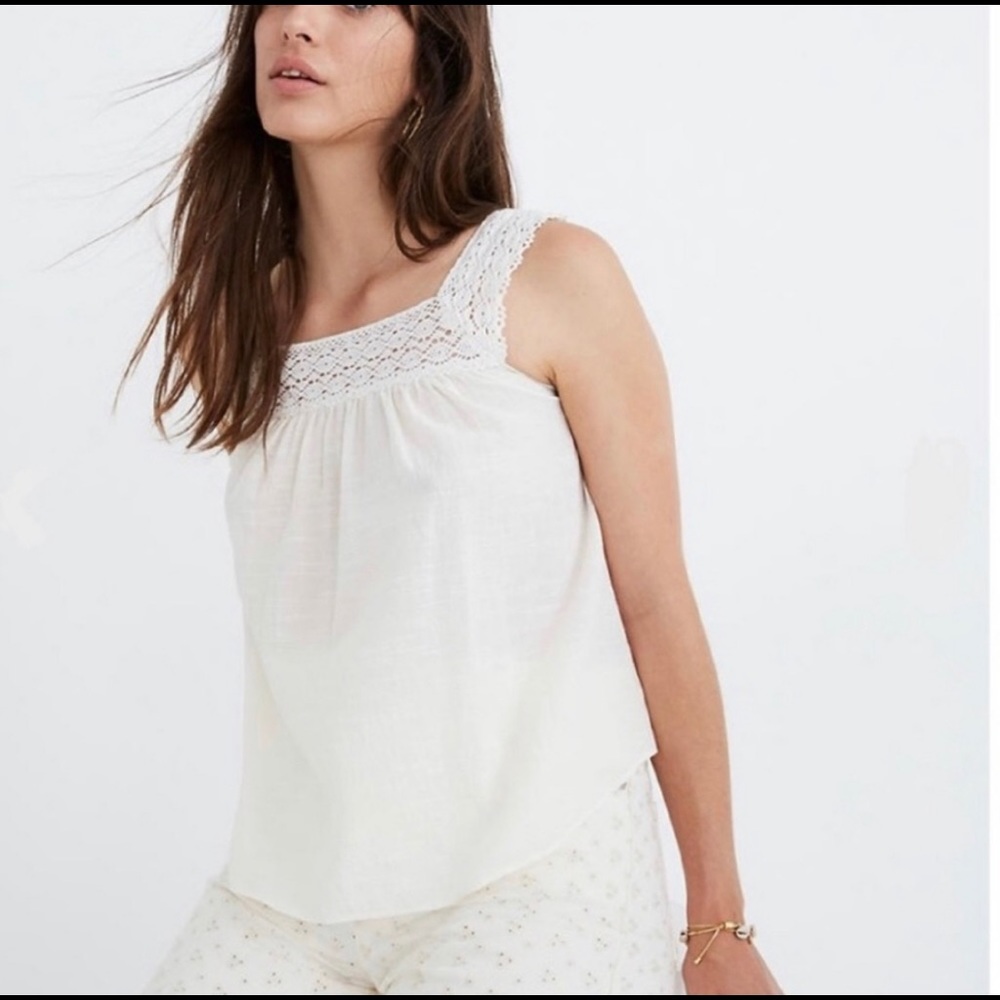 Madewell cream color top.